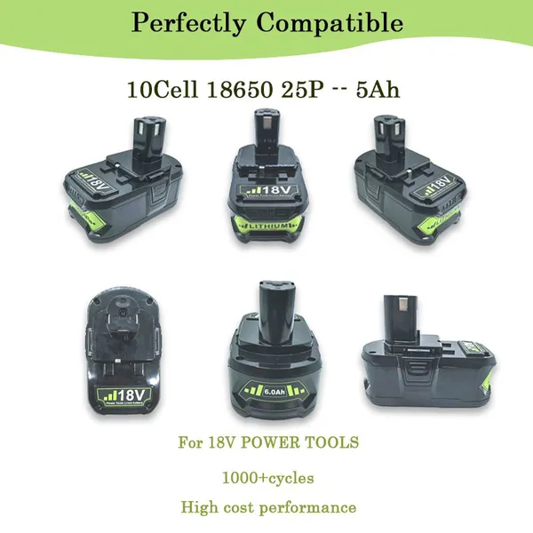Saker Cordless Pole Saw Tools and Handheld Vacuum Cleaner 18V/5Ah Rechargeable Battery P108 for RYO