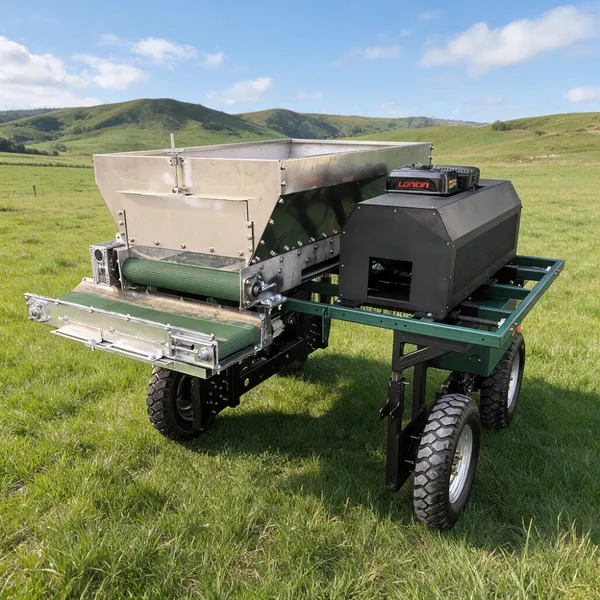Remote Control Organic Fertilizer Spreader for Narrow Orchard Rows and Farm Fields