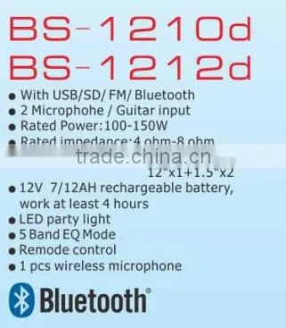 Active Bass Speaker 2.0 Professional Light Bluetooth Speaker photo-5