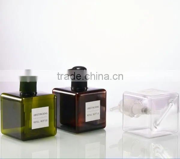 250 ml Square PETG Plastic Bottles, Simple Travel/household Replacement Outfit photo-2
