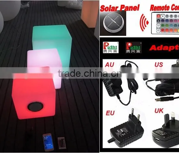 Solar LED Light Cube With Bluetooth Stereo & Remote Control & Solar YXF-4343BS photo-3