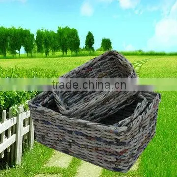 Handmade Woven Multi Paper Basket for Home&Office Set of 3