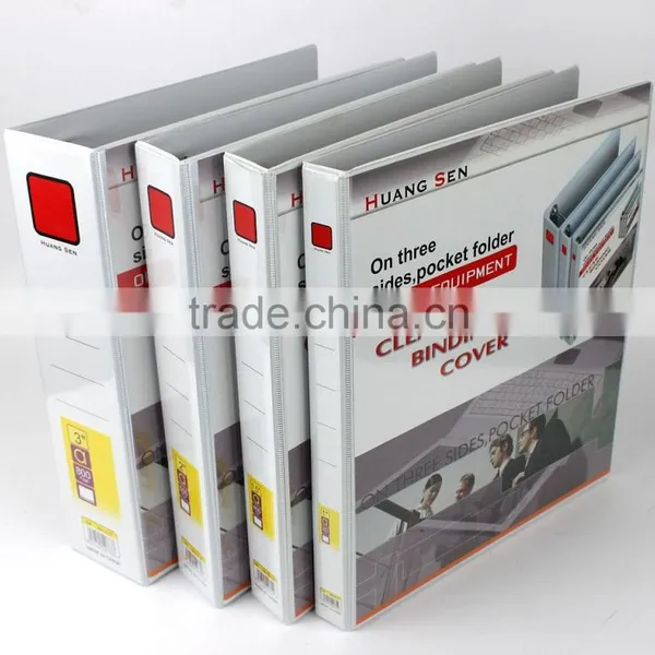 Factory Handmade Good Quality A4 Size Metal Ring Binder 1''- 3'' PVC Loose-leaf File Multi-pocket File Folder for 200-700 Pages photo-2