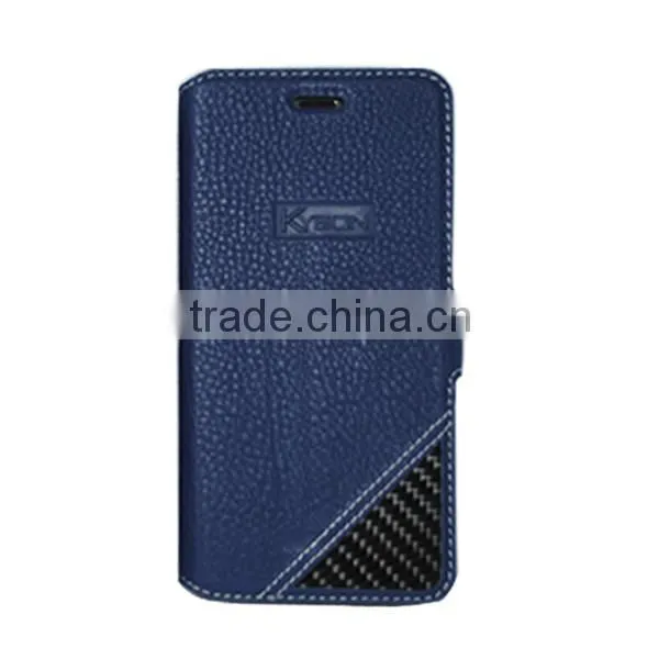 Click Leather Case for 6S Plus,Smooth Genuine Leather Card Holder for Iphone6S