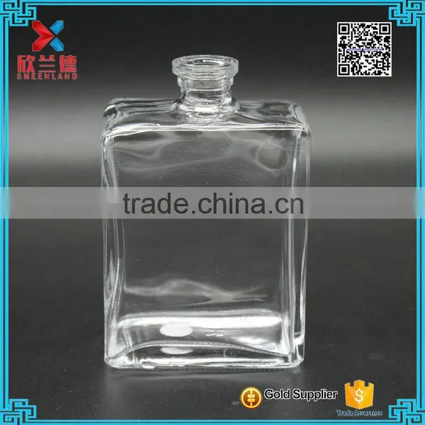 Wholesale 100ml Clear Empty Rectangle Perfume Glass Bottle With Pump Sprayer photo-2