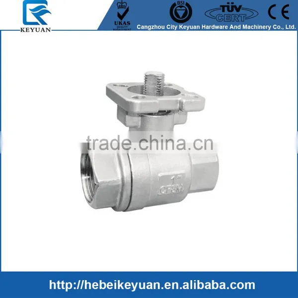 1/4" - 4" ISO 5211 Ball Valve With Threaded End , Manual or Actuator Floating Ball Valves