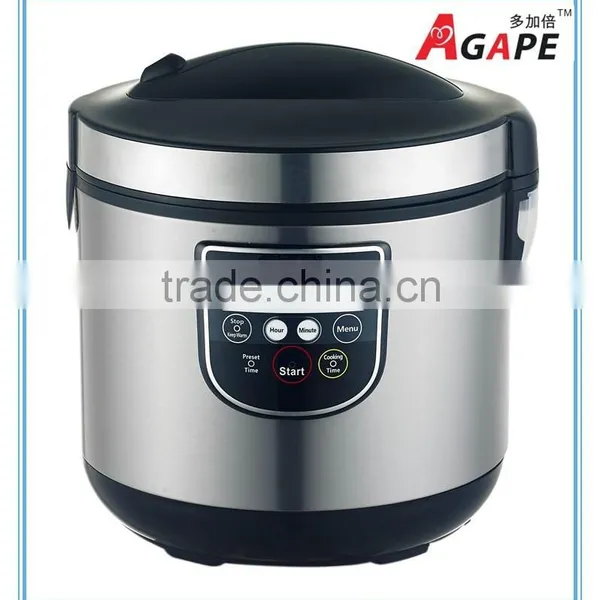 5L NEWEST ROUND RICE COOKER WITH SENSE TOUCHING CONTROL PANEL, LED DISPLAY, 10 PROGRAMS, RED+WHITE COLOR photo-4