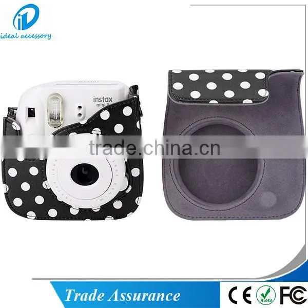 Dot PU Leather Fuji Mini Case Bag for Fujifilm Instax Mini8 With Shoulder Strap Camera Case photo-4
