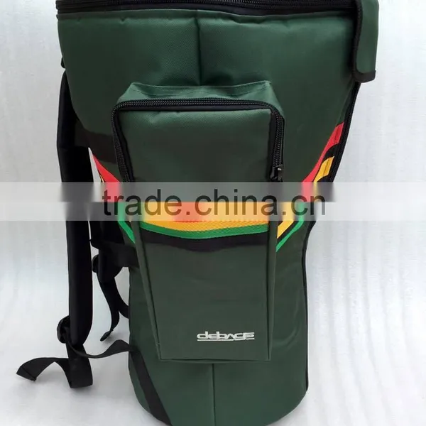 Djembe Bags Pro Dark Green With African Rasta Stripe photo-2