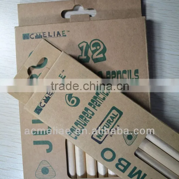 7" Jumbo Size Triangular Shape High Quality 5.0mm Color Lead Natural Wood Colored Pencil photo-4