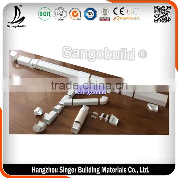 Hangzhou Factory PVC Rain Gutter, Plastic Material 5.2 Inch Rectangular Gutter photo-3