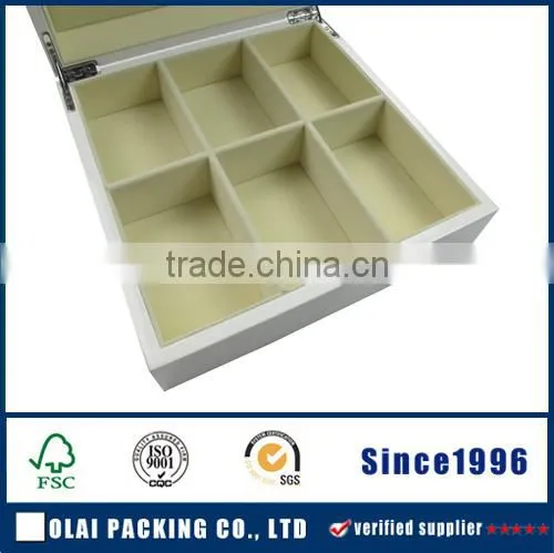 White Shiny Wooden Box for Tea photo-6