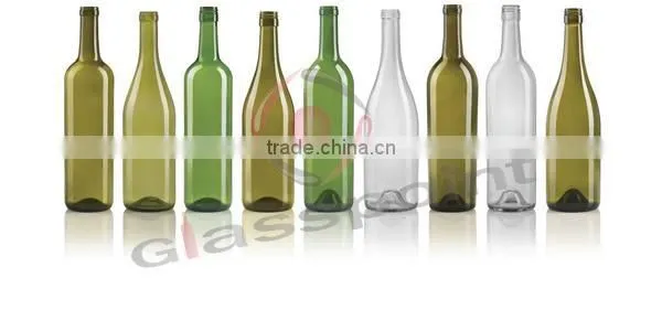 750ml Burgundy Glass Wine Bottle