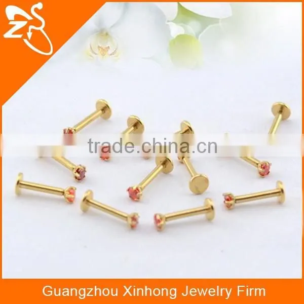 Double Jeweled Cross Labret Piercing Body Jewelry photo-5