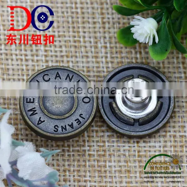 Plating Decorative Metal Rivets Fasteners Studs Button Denim Pant Jeans photo-2