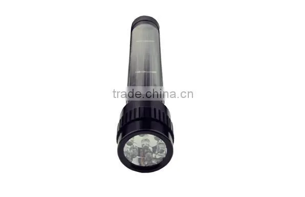 High Power Aluminium Zoom Focus Rechargeable Led Solar Flashlight photo-4