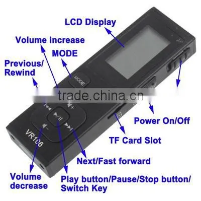 Support TF Card Telephone Recording Digital Voice Recorder MP3 Player With 4GB Memory photo-3