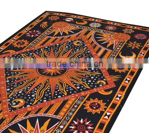 Sanganeri Printed Mandela Tapestry Wall Decor Throw Table Cover 100% Cotton Bedspread Indian Jaipur Manufacturer & Wholesaler photo-3