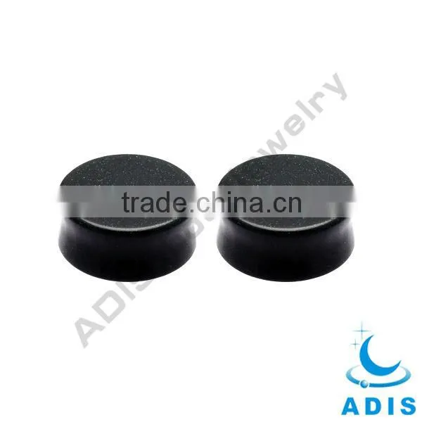 Black Acrylic Piercing Body Jewelry Gauge photo-3