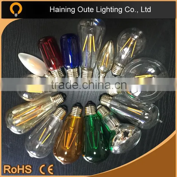 LED EDISON BULB: Wholesale Led Filament Bulb Light, E27/E14/B22 Dimmable Filament Led Bulb,decorative Filament Light Bulbs photo-2