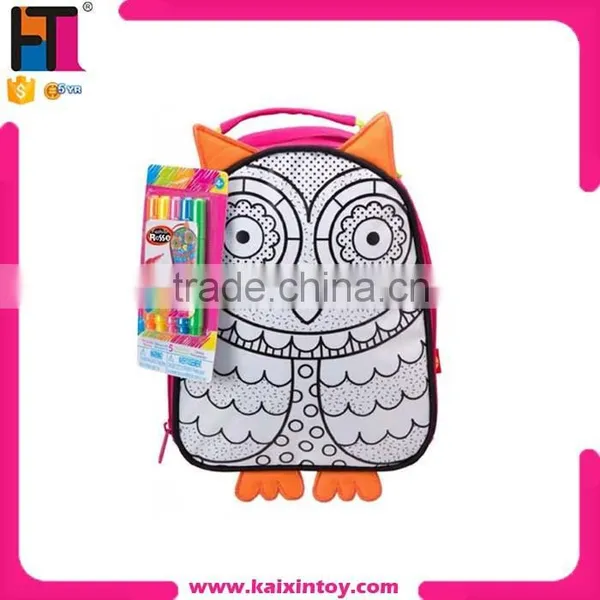 10220810 5 Brightly Colour Washable Pens Colour a Backpack 4 Years Old Educational Toys photo-5