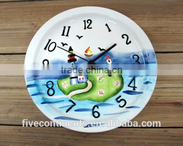 Ceramic Plate Wall Clock Decoration