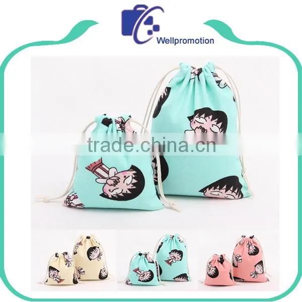 Wholesale Colorful Cotton Canvas Drawstring Bag for Kids photo-5