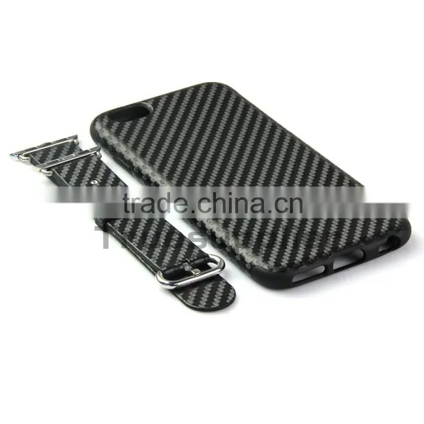 2015 new arrivied fantastic design for apple watch leather band strap with same Tpu protective case for iPhone 6