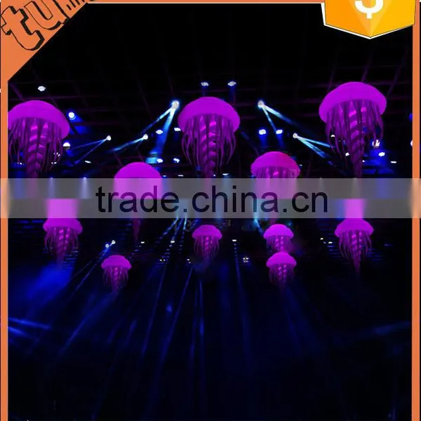 Can Remote Control Color Inflatable Jellyfish / LED Inflatable Decorating Jellyfish Balloon for Party Decoration