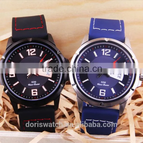 New High Quality Products Oversize Bezel Men Sport Wrist Watch Casual Silicone Watch Rubber Colorful Watch With Date photo-3