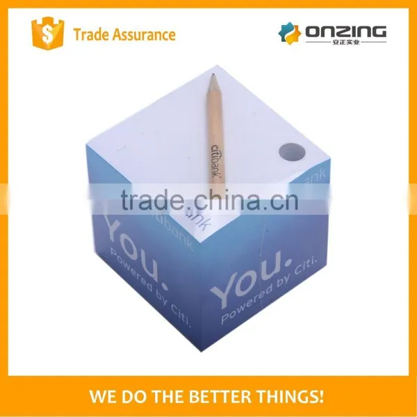 Wood Free Paper Printed Memo Pad With Pen Holder photo-2