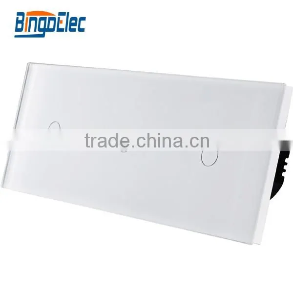 UK 3 Gang Toughened Glass Panel Led Light Switch Plate photo-5