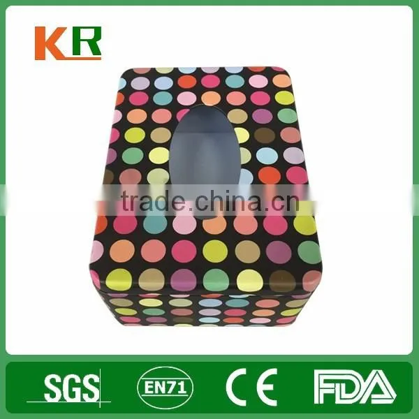 Colorful Printing Flower Tin Tissue Box Tin Storage Box photo-5