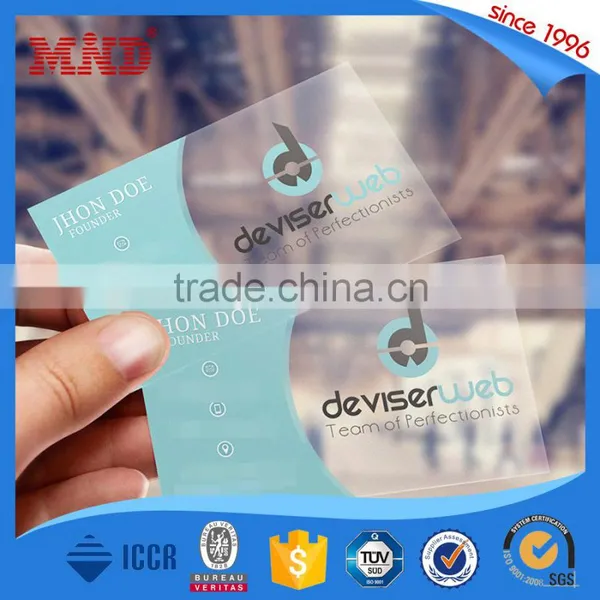 MDP417 Custom Transparent Plastic Business Card photo-4