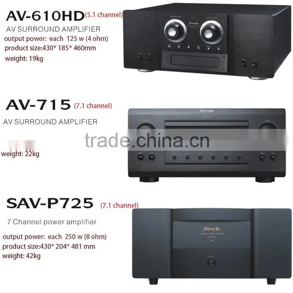 Amplifier Manufacturer Factory Price Home Theater 250w 8 Ohm Black Color Surround Sound 7.1 Channel Power Amplifier Kit photo-4