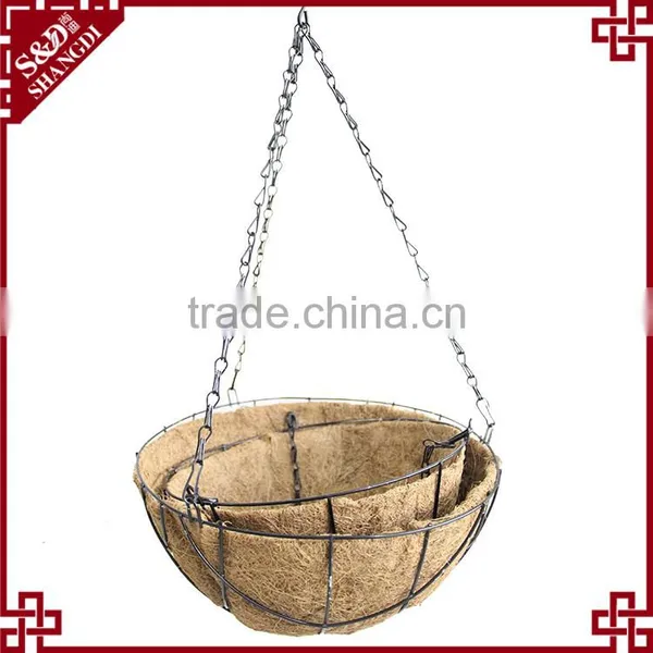 S&D Eco-friendly Antique Hot Sale Ceramic Home Decor Artificial Flower Hanging Baskets photo-3