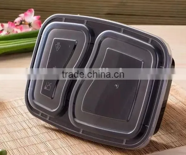 Yoyo Check Now New 2 Compartment Takeaway Rectangular Plastic Disposable Microwave Safe Food Containers photo-2