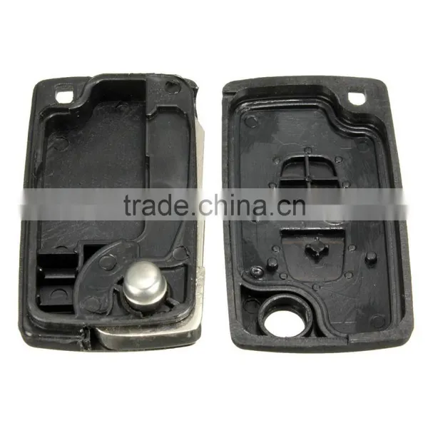 2 Button Remote Flip Key FOB Case Blade For Peugeot 206 Replacement Portable Car photo-6
