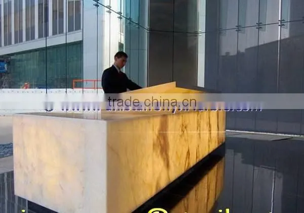 RESONABLE BACKLIT ONYX COUNTERTOPS FOR BAR RECEPTIONS photo-2