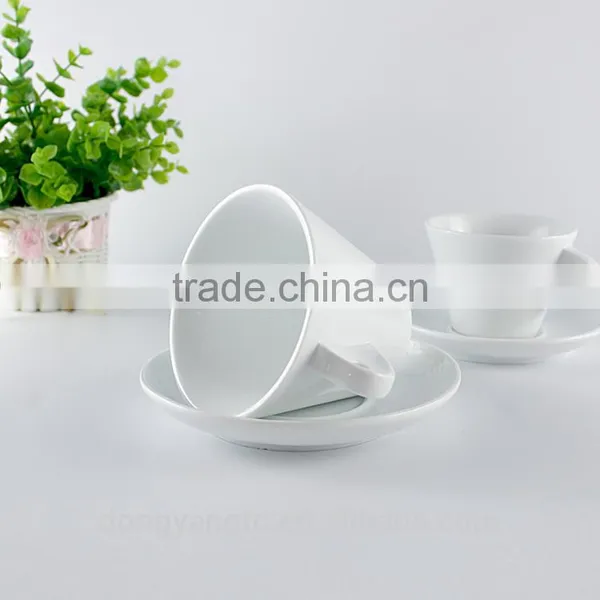 Factory Direct Manufacturer Wholesale Bulk Custom Logo Image Decal Household Porcelain Ceramic Tea Cup and Saucer photo-2