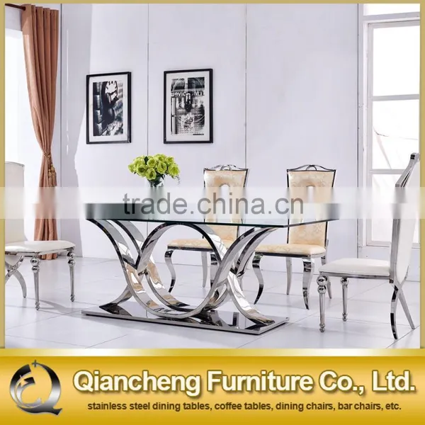 2017 Latest Stainless Steel Marble Dining Table Dining Furniture photo-3