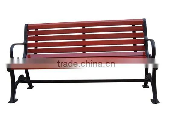 Cast Iron Legs Outdoor Wooden Bench photo-3
