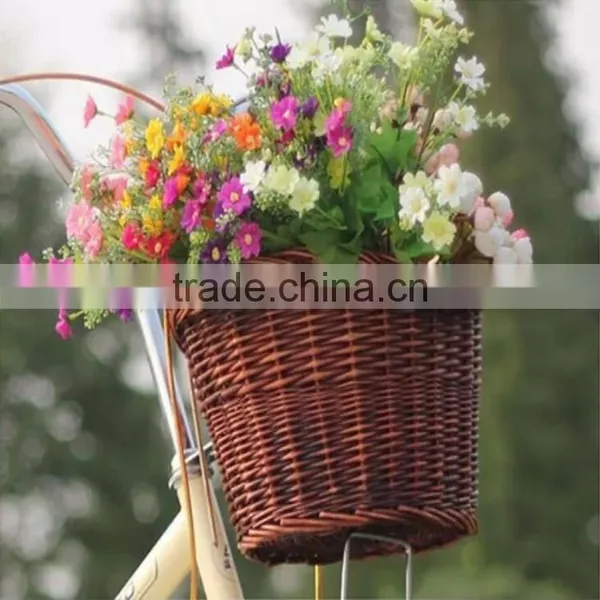Wholesale Handmade Wicker Bicycle Accessories Bike Basket Dog Carrier photo-4