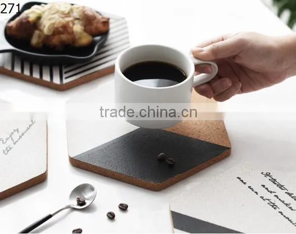 Set of 4 Personalized Printing Fletcher Style Thick Cork Coasters photo-3
