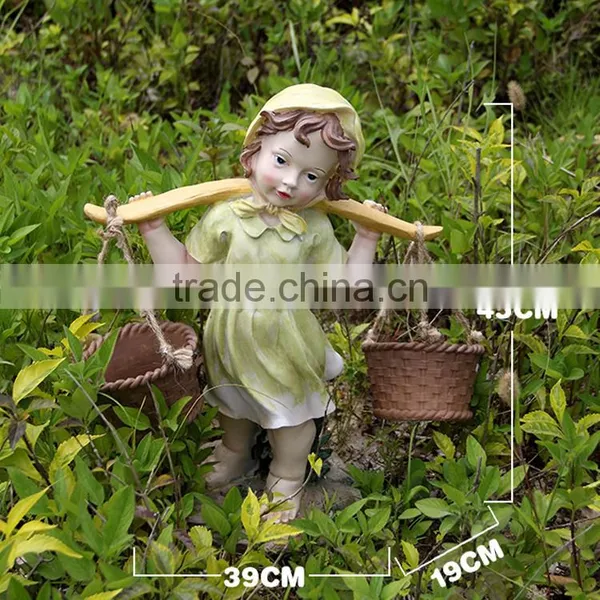 Christmas Garden Statue Decorations Fiberglass Garden Child Statue