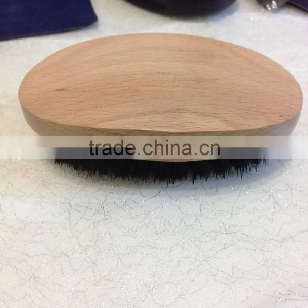 NATURAL BOAR BRISTLE BEARD BRUSH WOODEN HANDLE photo-2