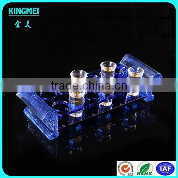 High Quality Round Shape Acrylic Wine Rack Beer Cup Stand Holder & Balck Wine Display Stand photo-5