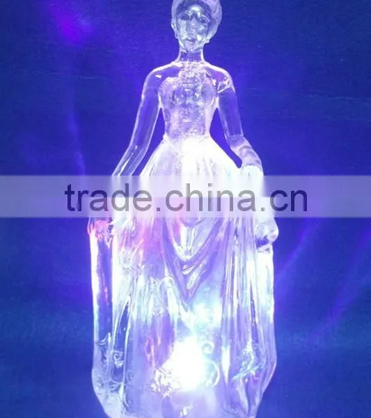 Clear Acrylic Manufacturer LED Flashing Bride in Wedding Dresses Decorations Gift photo-5