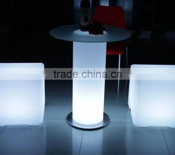 Modern Led Coffee Table, Led Wine Bar Table With Ice Bucket photo-3