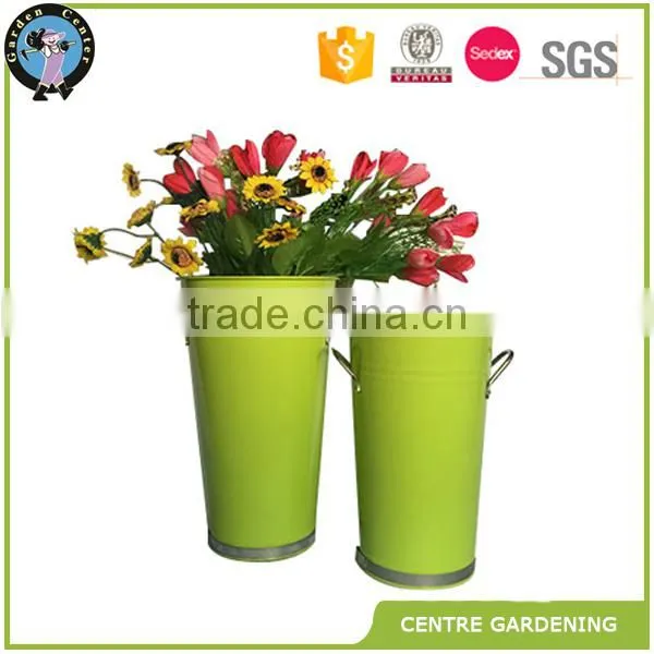 Galvanized Zinc Flower Bucket for Decor photo-2